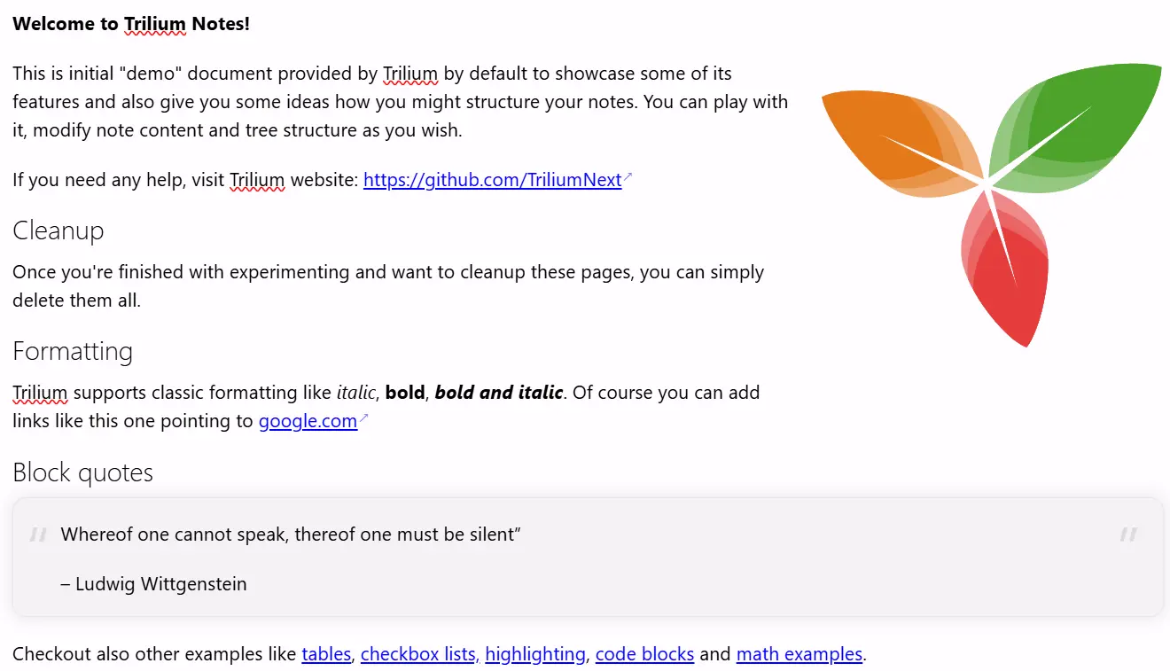 Screenshot of the feature being selected